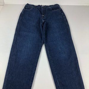 J Brand Jeans Women's 27 Heather High Rise Straight Crop Dark Blue Stretch Denim